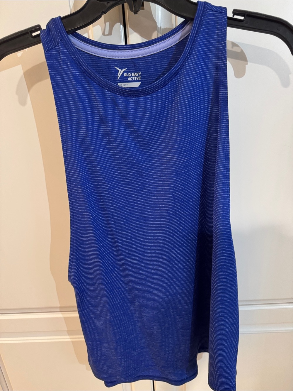 Old Navy Blue Striped Active Women's Tank Top